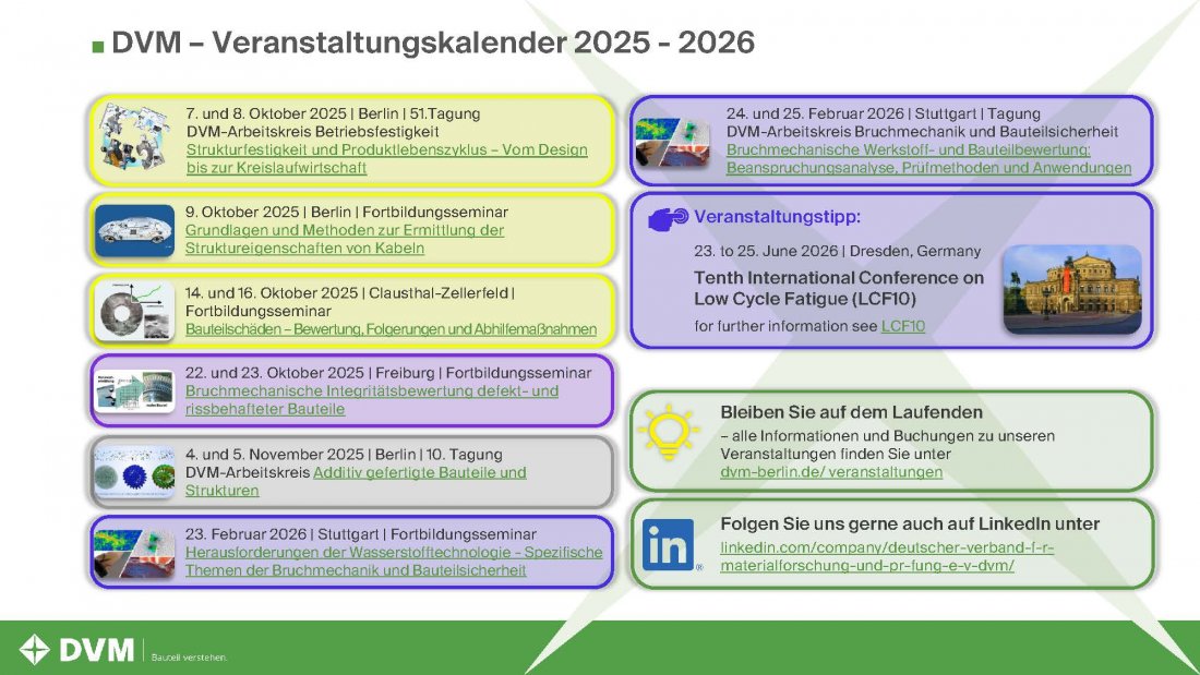 Veranstaltungskalender 2025 - 2026